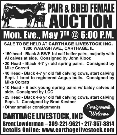 Smith County Commission Company is a <b>livestock</b> <b>auction</b> market located in <b>Carthage</b>, TN. . Carthage livestock auction